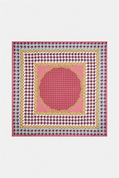 Vakko Twill İpek Eşarp - 36259 - Pembe