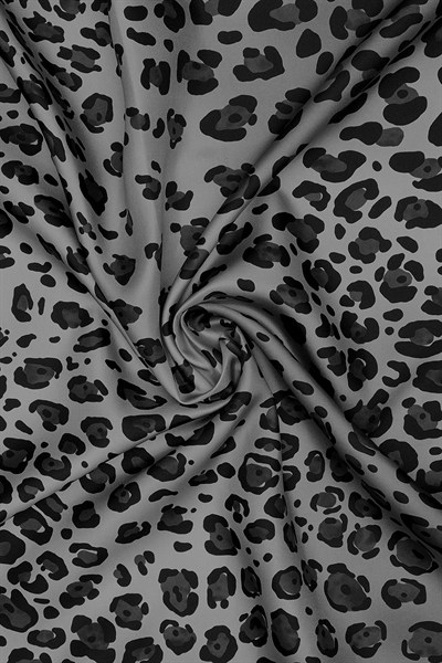 Vakko Twill İpek Eşarp - 40504 - Siyah Gri
