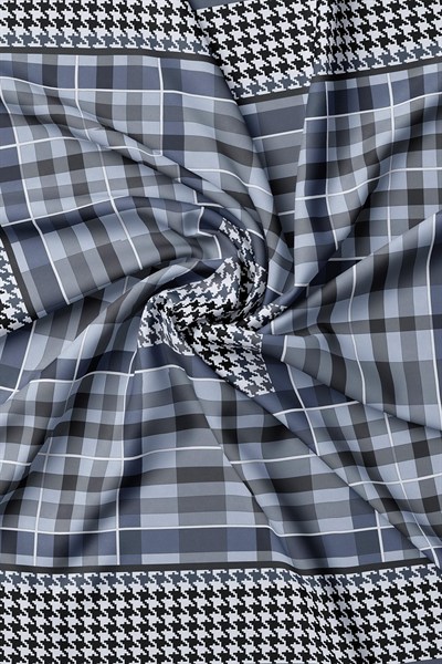 Vakko Twill İpek Eşarp - 40715 - Antrasit Siyah