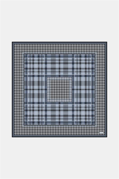 Vakko Twill İpek Eşarp - 40715 - Antrasit Siyah