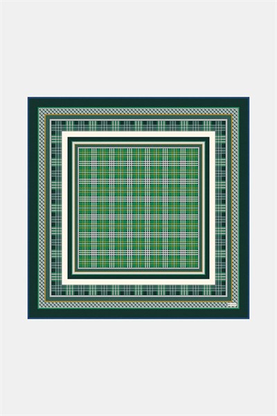 Vakko Twill İpek Eşarp - 40805 - Yeşil