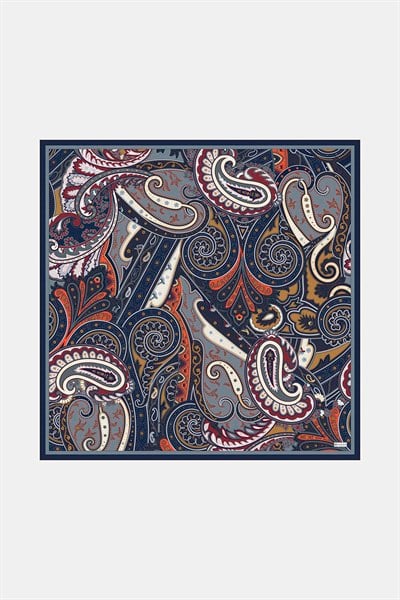 Vakko Twill İpek Eşarp - 4145-58 Lacivert