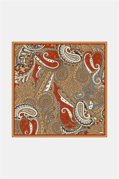 Vakko Twill İpek Eşarp - 4145-61 Bakır