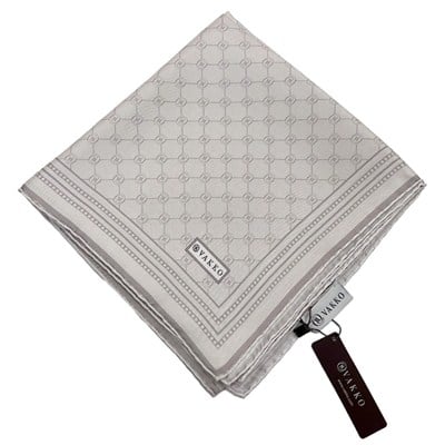 Vakko Twill İpek Eşarp - Özel Seri - Açık Taş