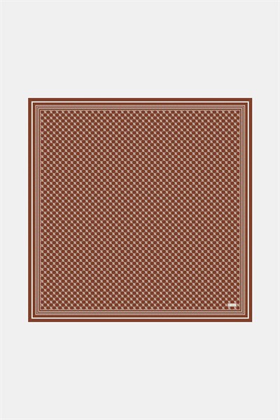 Vakko Twill İpek Eşarp - Özel Seri - Bakır