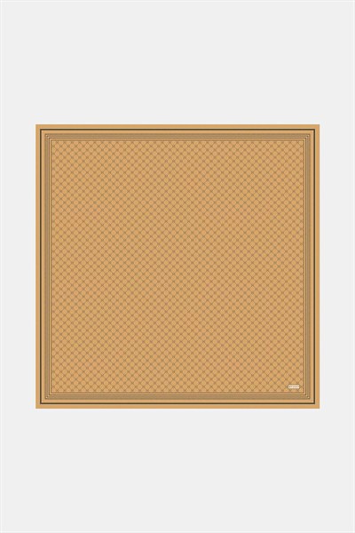 Vakko Twill İpek Eşarp - Özel Seri - Camel