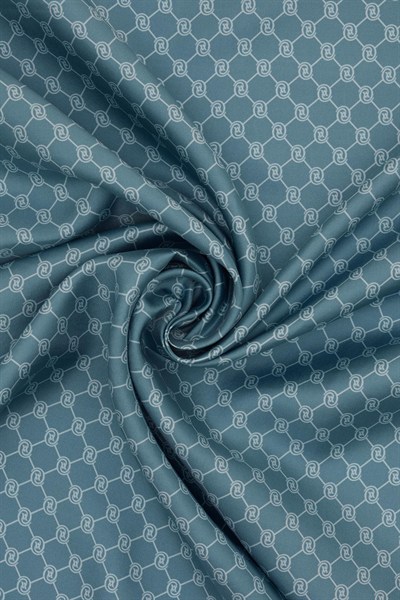 Vakko Twill İpek Eşarp - Özel Seri - Gök Mavi