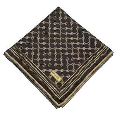 Vakko Twill İpek Eşarp - Özel Seri - Kahve Gold