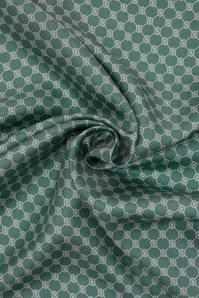 Vakko Twill İpek Eşarp - Özel Seri - Koyu Yeşil