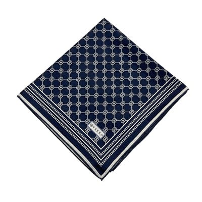 Vakko Twill İpek Eşarp - Özel Seri - Koyu Lacivert