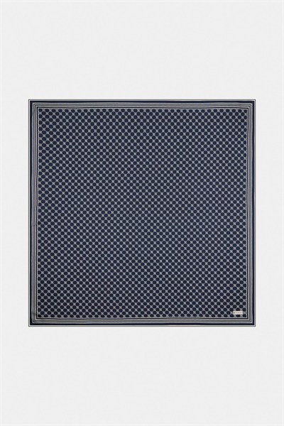 Vakko Twill İpek Eşarp - Özel Seri - Lacivert