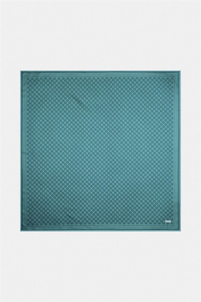 Vakko Twill İpek Eşarp - Özel Seri - Petrol Yeşili