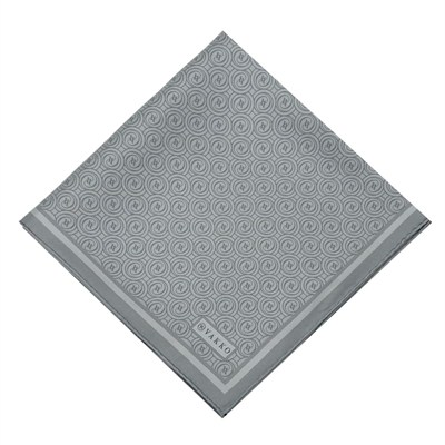 Vakko Twill İpek Eşarp - Yeni Monogram - Gri