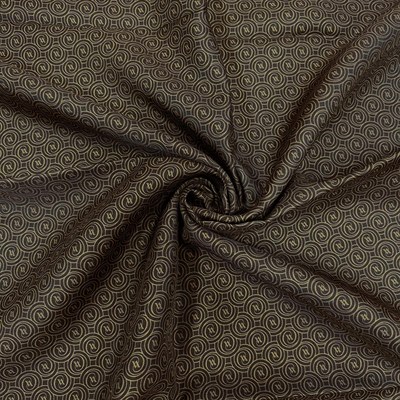 Vakko Twill İpek Eşarp - Yeni Monogram - Kahve Gold