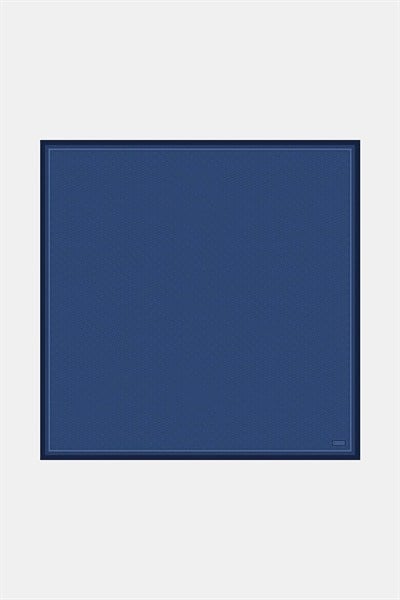 Vakko Twill İpek Eşarp - Yeni Monogram - Lacivert