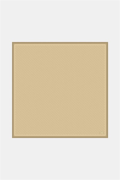 Vakko Twill İpek Eşarp - Helezon Monogram - Gold
