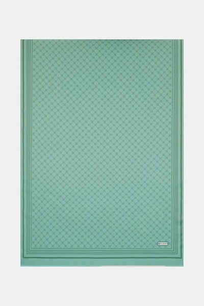 Vakko Twill İpek Şal - Özel Seri - Su Yeşili