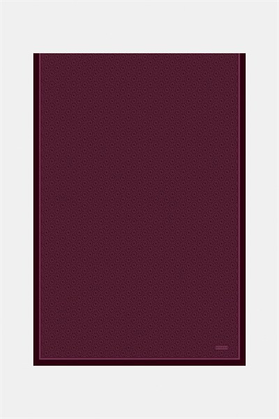 Vakko Twill İpek Şal - Yeni Monogram - Bordo