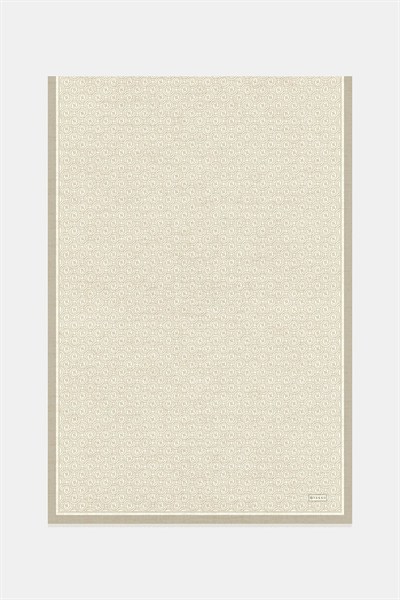 Vakko Twill İpek Şal - Yeni Monogram - Bej