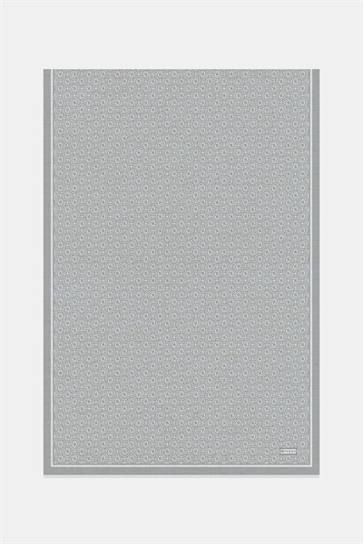 Vakko Twill İpek Şal - Yeni Monogram - Gümüş
