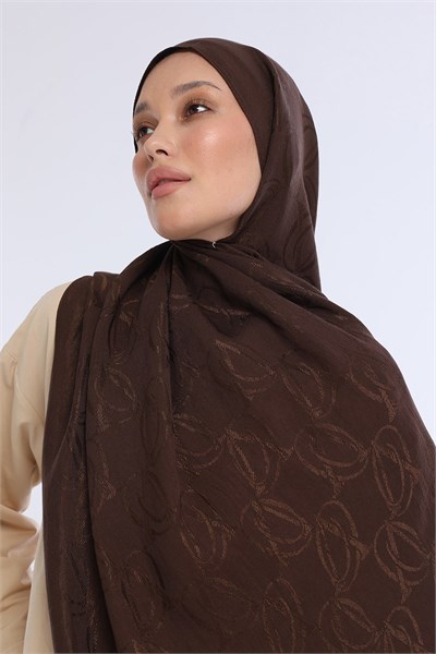 Valentino Orlandi Alia Şal - VO İmza Desen - Kahve