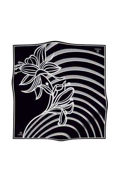 Vissona Twill İpek Eşarp - 4197 - 0001-0003