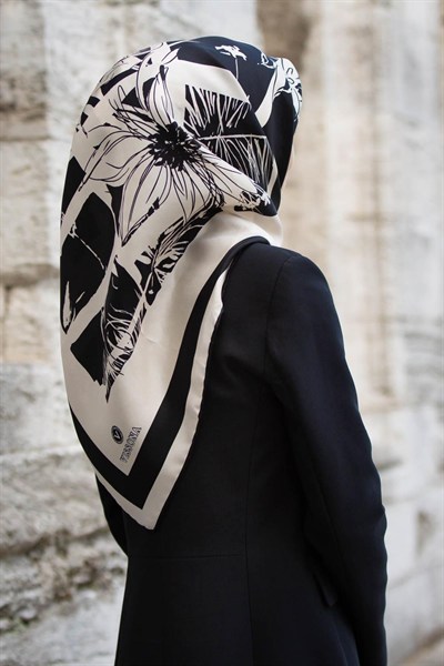Vissona Twill İpek Eşarp - 51019 - 0003-0001