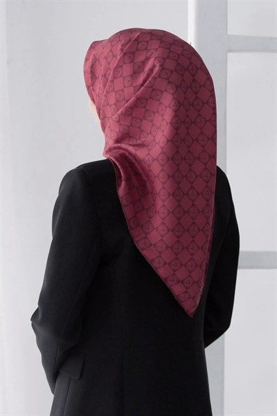 Vissona Twill İpek Eşarp - 51495 - 0021 Bordo