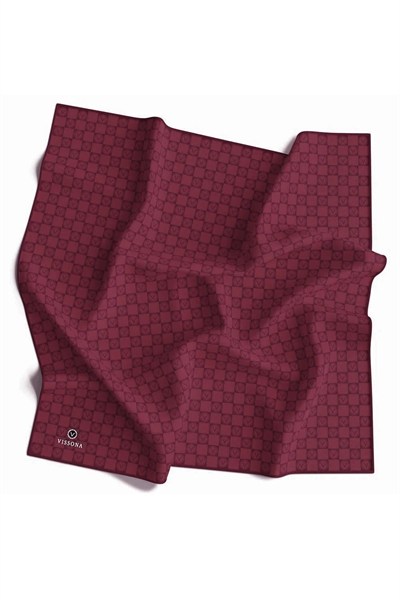 Vissona Twill İpek Eşarp - 51495 - 0021 Bordo