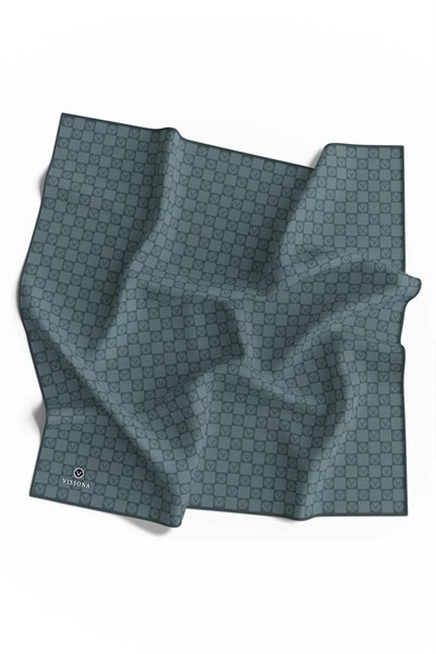 Vissona Twill İpek Eşarp - 51495 - 0219 Cam Göbeği