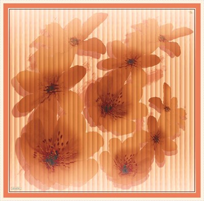 Armine İpek Eşarp Nostalji - 9100-31 Turuncu Twill