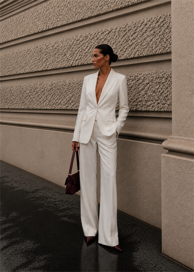 Blazer Takım Elbise Tek Düğme Ceket Pantolon