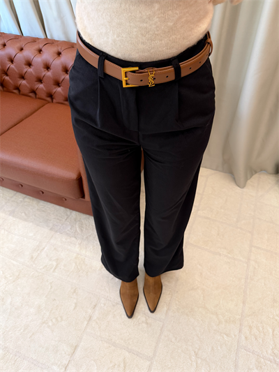 siyah Fitilli Kadife baggy Pantolon