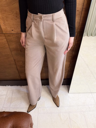 vizon Fitilli Kadife baggy Pantolon