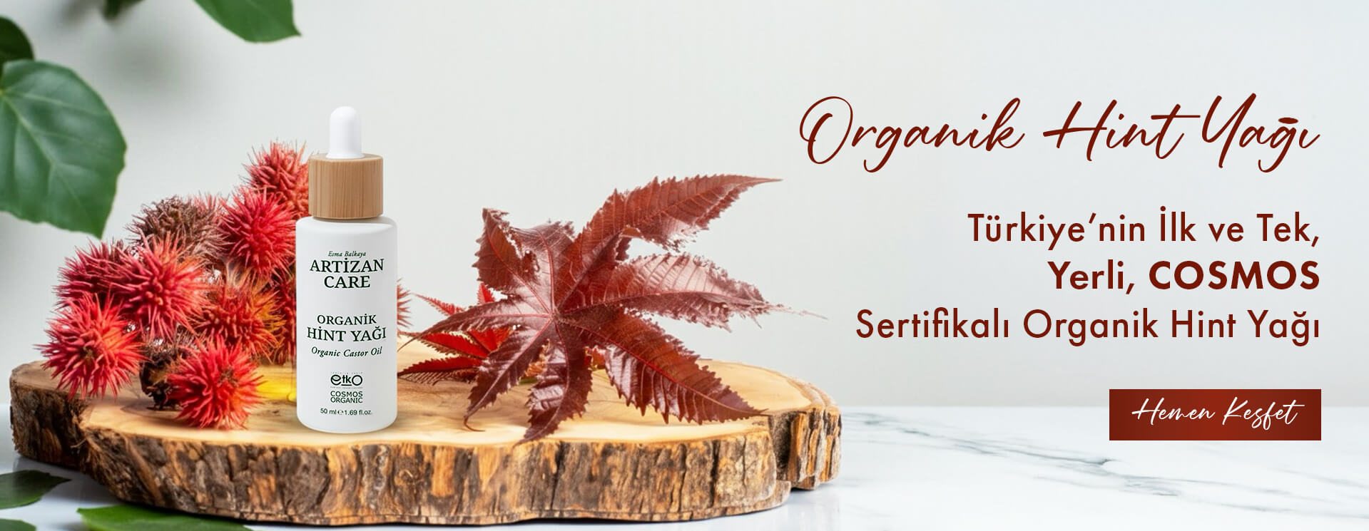 Organik Hint Yağı Banner