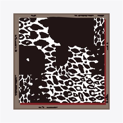 Baskı Leopar Desen İpek Twill Eşarp