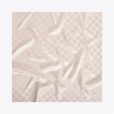 Damalı Jakarlı İpek Twill Eşarp