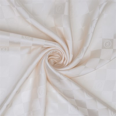 Damalı Jakarlı İpek Twill Eşarp