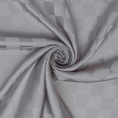 Damalı Jakarlı İpek Twill Eşarp