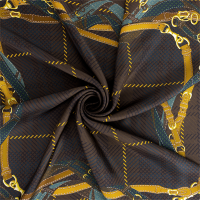 Ekose Kemer Desen Exclusive İpek Twill Eşarp