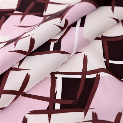 Kare Geometri Desen Exclusive İpek Twill Eşarp