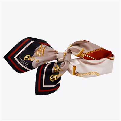 Kemer Nişan Desen Exclusive İpek Twill Eşarp