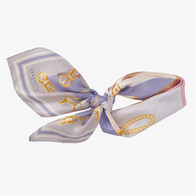 Kemer Nişan Desen Exclusive İpek Twill Eşarp