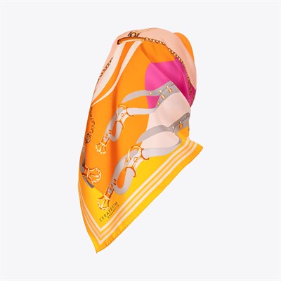 Kemer Nişan Desen Exclusive İpek Twill Eşarp