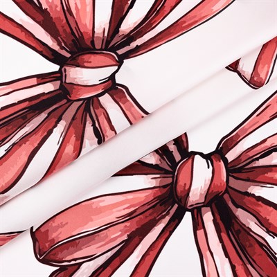 Küçük Fiyonk Desen İpek Twill Eşarp