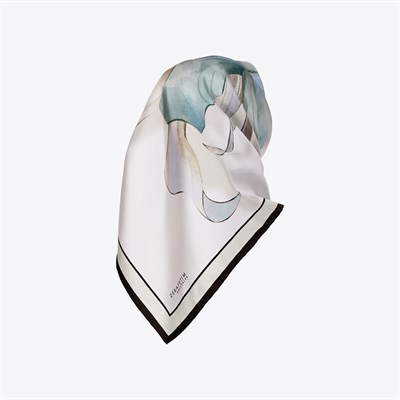 Nilüfer Desen Exclusive İpek Twill Eşarp