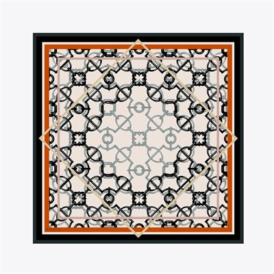 Selçuklu Desen Exclusive İpek Twill Eşarp