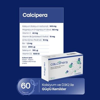 CALCİPERA KALSİYUM MAGNEZYUM D3K2 60 TABLET