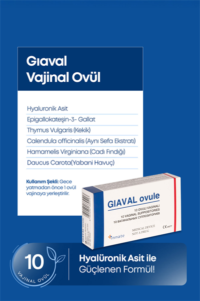 GIAVAL HYALURONİK ASİT 10 VAJİNAL OVÜL