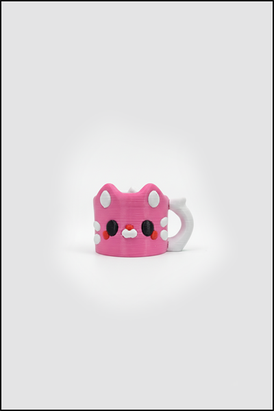 CupKedi Pembe Clickler'li Anahtarlık